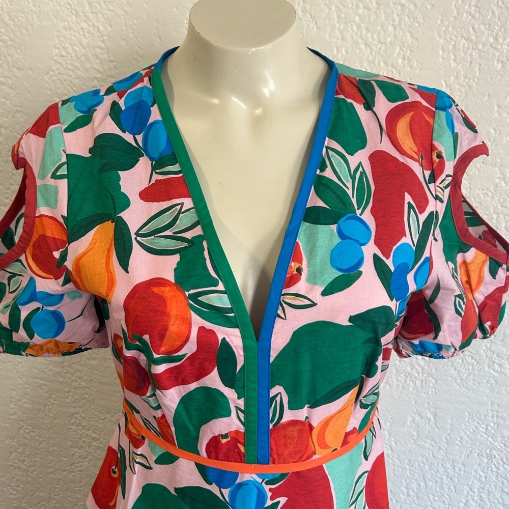 Farm RIO  fruits / heart sleeves Dress XS NWT - Picture 10 of 16